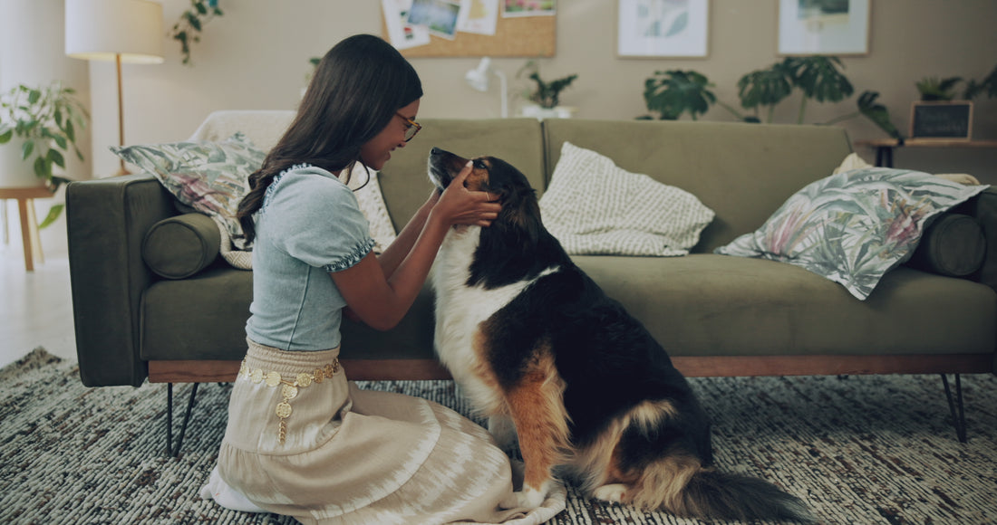 Woman and a dog
